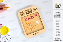 Father&#039;s Day Drawing Plaque Gift Laser Cut. Kids Chalk Board Product Image 1