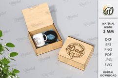 Father’s Day Gift Box Laser Cut. 3D Gift Box SVG Product Image 1