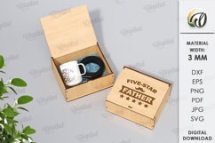 Father’s Day Gift Box Laser Cut. 3D Gift Box SVG Product Image 1
