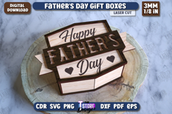 Father&#039;s Day Gift Boxes Laser Cut Bundle, Gift for Dad SVG Product Image 3