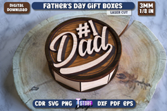 Father&#039;s Day Gift Boxes Laser Cut Bundle, Gift for Dad SVG Product Image 4