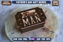 Father&#039;s Day Gift Boxes Laser Cut Bundle, Gift for Dad SVG Product Image 6