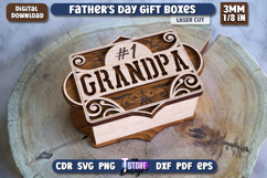 Father&#039;s Day Gift Boxes Laser Cut Bundle, Gift for Dad SVG Product Image 7