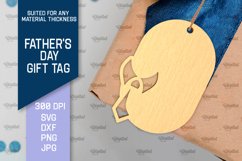 Father&#039;s Day Gift Tag Laser Cut. Gift Hang Tag SVG Product Image 1