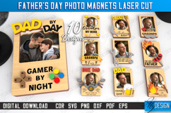 Father’s Day Photo Magnets Laser Cut Bundle,Gift For Dad SVG Product Image 1