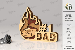 Father&#039;s Day Layered Decor Laser Cut. Gift For Dad SVG Product Image 1