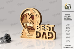 Father&#039;s Day Layered Decor Bundle Laser Cut. Gift For Dad Product Image 19