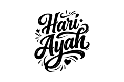 Father’s Day Lettering Vertical Black and White Design Product Image 1