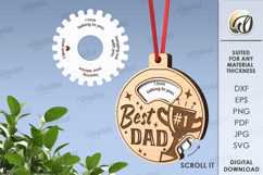 Father’s Day Ornament Bundle Laser Cut. Gift For Dad SVG Product Image 4