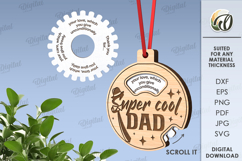 Father’s Day Ornament Bundle Laser Cut. Gift For Dad SVG Product Image 5