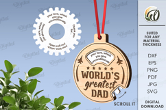Father’s Day Ornament Bundle Laser Cut. Gift For Dad SVG Product Image 8