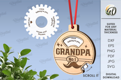 Father’s Day Ornament Bundle Laser Cut. Gift For Dad SVG Product Image 9
