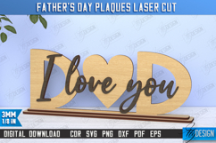 Father&#039;s Day Plaques Laser Cut Bundle, Father&#039;s Day Decor Product Image 10