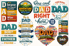 Father's Day PNG, Faux Yarn Dad PNG, Best Dad Ever PNG, Dad Product Image 1