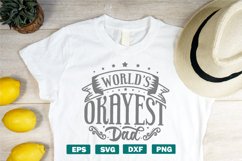 Father&#039;s day Quotes SVG | World&#039;s okayest dad Product Image 1