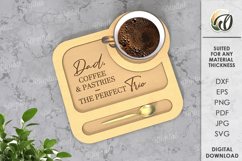 Father&#039;s day serving tray Laser Cut. Wooden Serving Tray SVG Product Image 1