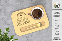 Father&#039;s day serving tray Laser Cut. Wooden Serving Tray SVG Product Image 1