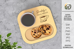 Father&#039;s day serving tray Laser Cut. Wooden Serving Tray SVG Product Image 1
