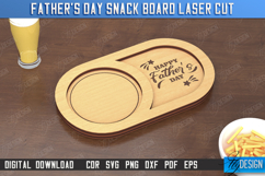 Father&#039;s Day Snack Boards Laser Cut Bundle, Coaster Tray SVG Product Image 3