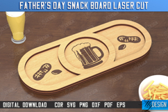 Father&#039;s Day Snack Boards Laser Cut Bundle, Coaster Tray SVG Product Image 4
