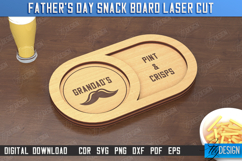 Father&#039;s Day Snack Boards Laser Cut Bundle, Coaster Tray SVG Product Image 5