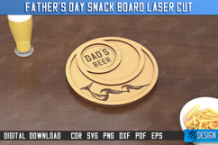 Father&#039;s Day Snack Boards Laser Cut Bundle, Coaster Tray SVG Product Image 6