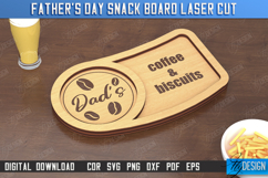 Father&#039;s Day Snack Boards Laser Cut Bundle, Coaster Tray SVG Product Image 11