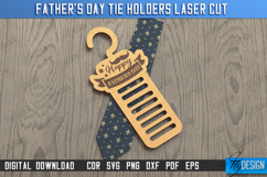 Father&#039;s Day Tie Holders Laser Cut Bundle, Tie Hanger SVG Product Image 12