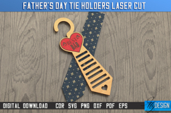 Father&#039;s Day Tie Holders Laser Cut Bundle, Tie Hanger SVG Product Image 8