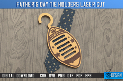 Father&#039;s Day Tie Holders Laser Cut Bundle, Tie Hanger SVG Product Image 10
