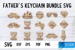 Father&#039;s Day Keychain Bundle SVG | Laser Cut SVG | Engraving Product Image 16