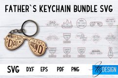 Father&#039;s Day Keychain Bundle SVG | Laser Cut SVG | Engraving Product Image 17