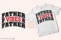 Varsity Daddy PNG, Father Vibes SVG T-shirt Design Product Image 2