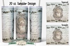 Vintage Father Christmas 20 oz. Tumbler Sublimation Product Image 1