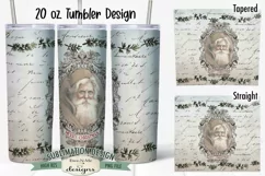Vintage Father Christmas 20 oz. Tumbler Sublimation Product Image 1