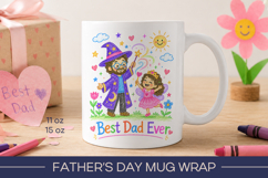 Best Dad Ever Mug Design, Fathers day mug wrap, dad mug png Product Image 1