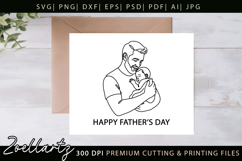 Fathers Day SVG for Cricut Papa Dad T-shirt Mug Card Design Product Image 1