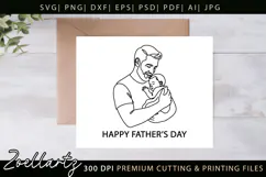 Fathers Day SVG for Cricut Papa Dad T-shirt Mug Card Design Product Image 1