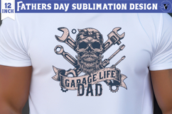 Fathers Day Sublimation Design | Garage life DAD png Product Image 1