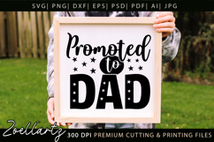 Promoted To Be Dad SVG Daddy Papa Fathers Day T-shirt Mug Product Image 3