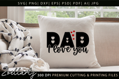 Fathers Day SVG for Cricut Papa Daddy Dad T-shirt Mug Design Product Image 1