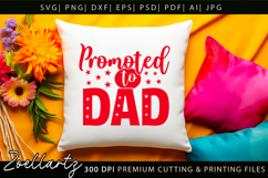 Promoted To Be Dad SVG Daddy Papa Fathers Day T-shirt Mug Product Image 4
