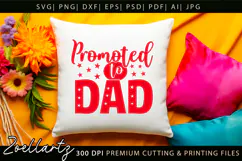 Promoted To Be Dad SVG Daddy Papa Fathers Day T-shirt Mug Product Image 4