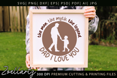 Fathers Day SVG for Cricut Papa Daddy Dad T-shirt Mug Design Product Image 4