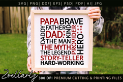 Fathers Day Subway Art SVG Papa Daddy Dad T-shirt Mug Design Product Image 1