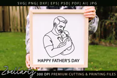 Fathers Day SVG for Cricut Papa Dad T-shirt Mug Card Design Product Image 3