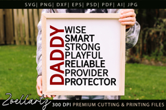 Fathers Day SVG for Cricut Papa Daddy Dad T-shirt Mug Design Product Image 1