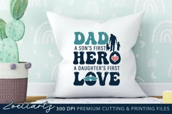 Fathers Day SVG PNG EPS DXF Dad Is My Love Hero SVG Cut File Product Image 2