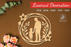 Fathers Day Laser Cut Decoration SVG Product Image 1