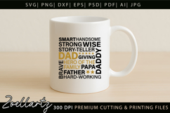 Fathers Day Subway Art SVG Papa Daddy Dad T-shirt Mug Design Product Image 4